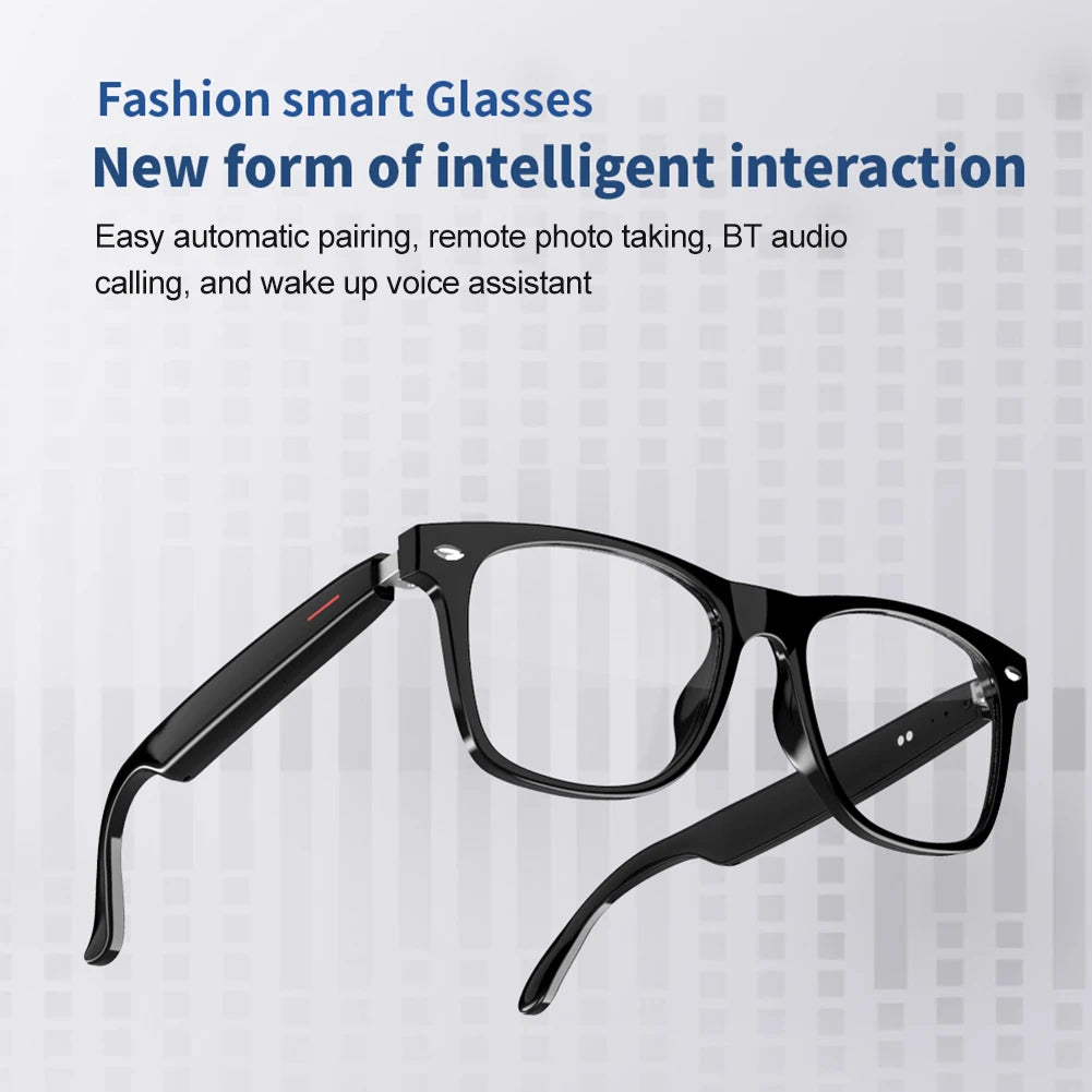 Smart Glasses AI Voice Assistant Camera Glasses Remote Shooting Outdoor Sport Glasses with Camera Open Ear Sound Mic & Speakers