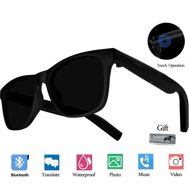 AI Smart Glasses 8K Touch Control Photo Camera Recording Translator Voice Assistant Music Wireless Bluetooth Sunglasses