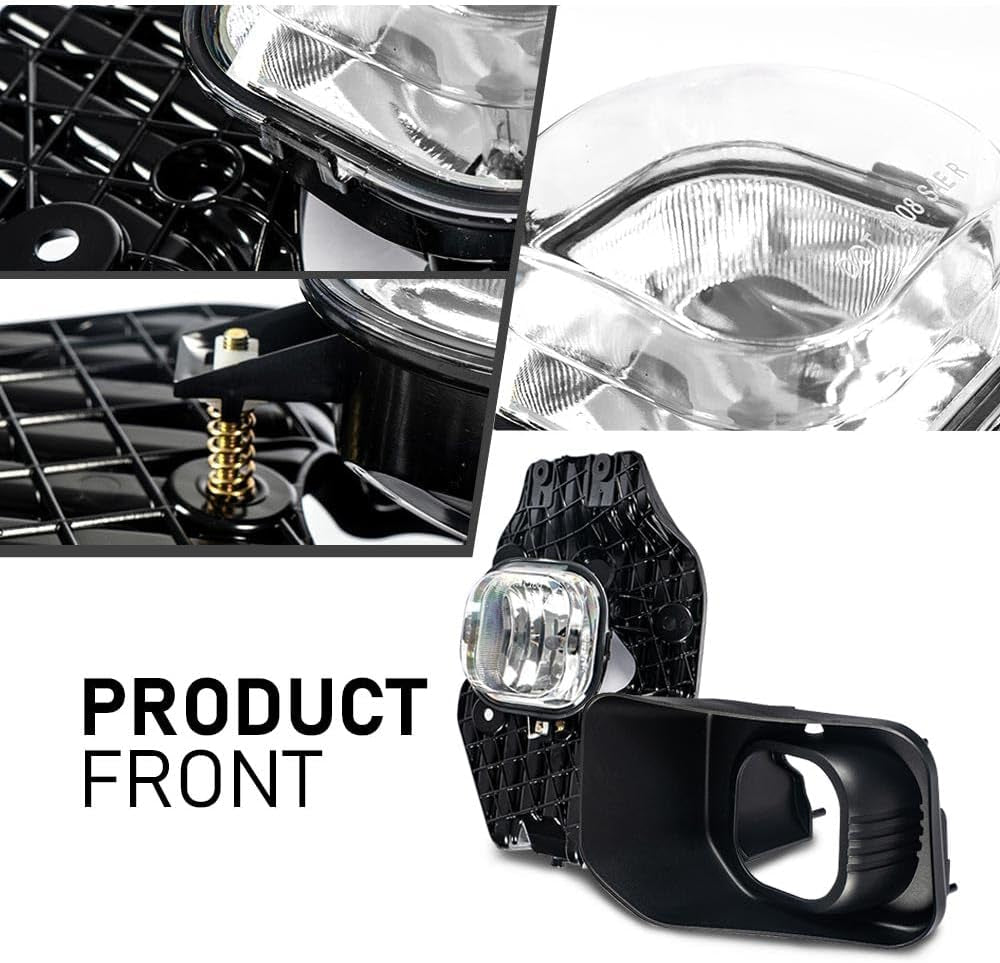 Fog Lights Driver and Passenger Side W/Harness and Switch Compatible with Ford F250 F350 F450 F550 Super Duty 2011-2016 Front Bumper Fog Lamp FO2593230 FO2592230 Clear Lens