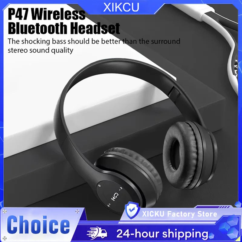 Multifunctional Bluetooth 5.0 Portable Foldable Headmounted Wireless Headset for Bluetooth Connection TF Card Wired Connection