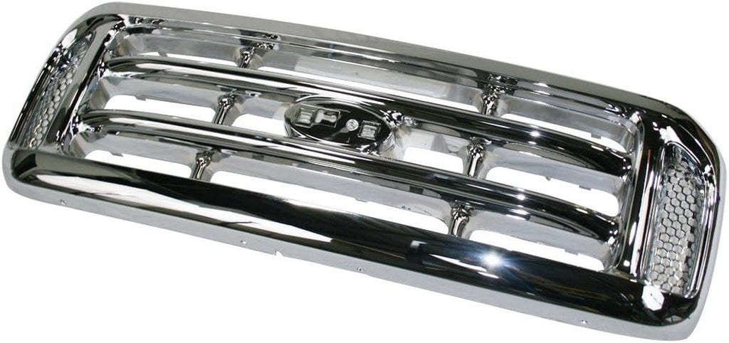 New Front Grille Grill Chrome 1999-2004 Fits FORD F250 F350 Super Duty | 2000-2005 FORD Excursion F81Z8200 FO1200417