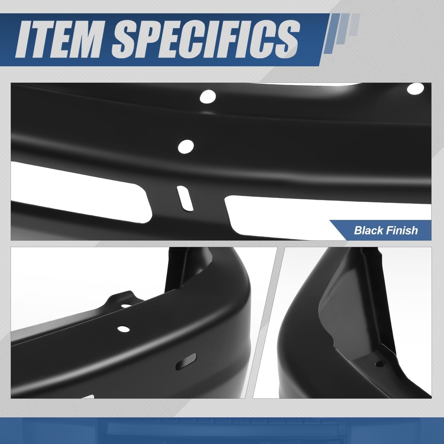 Front Bumper Face Bar Compatible with 1999-2006 Gmc Sierra Chevy Silverado Suburban Tahoe 1500 2500 Hd 3500, GM1002375, Paint to Match Black