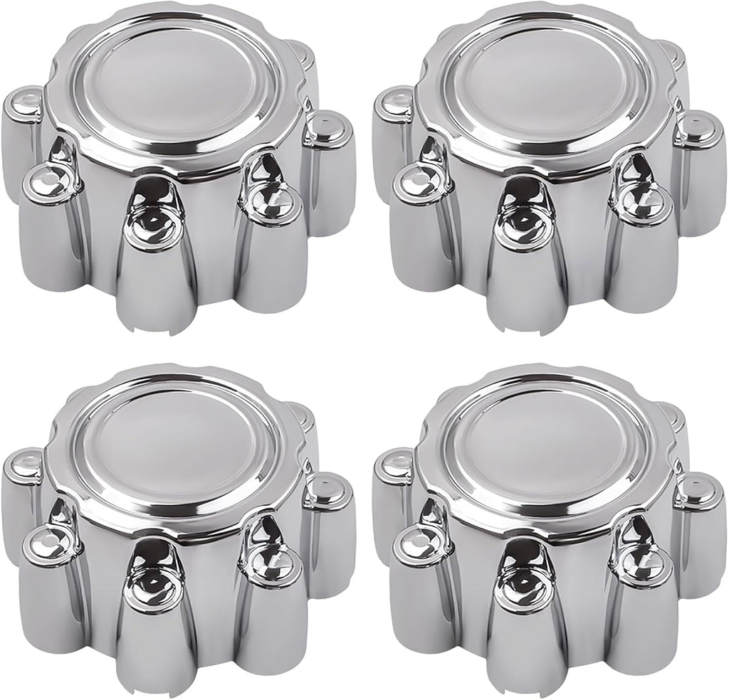 4Pcs Wheel Center Hub Caps 8 Lug for Ford F250 F350 F-350 Super Duty 1999-2005, for Ford Excursion 2000-2005, 8.4 Inch Chrome Cap for 16"& 18" Wheel Pickup 2-Door 5.4L