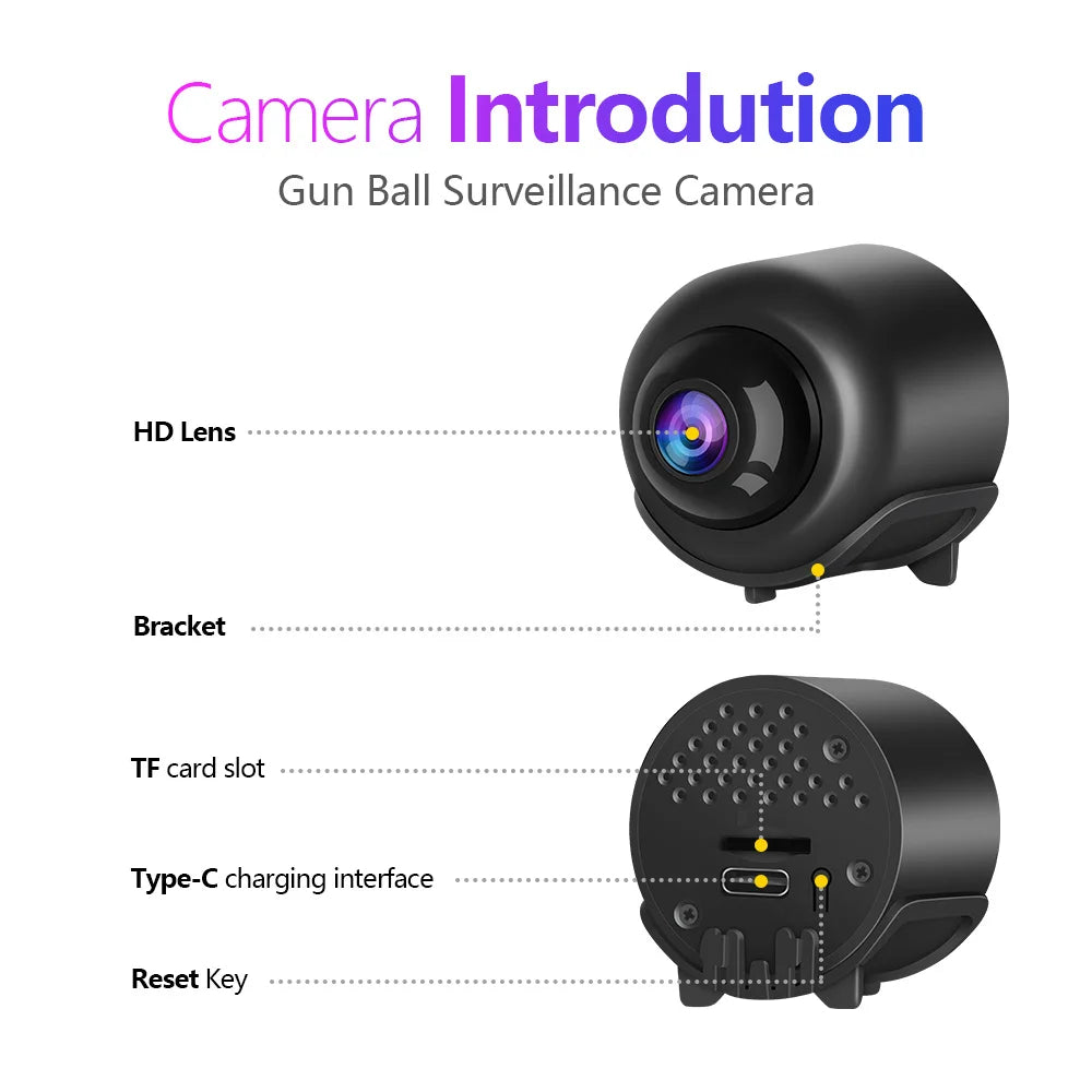 X5 Mini Camera Wifi Camera Clear Night Vision Lightweight Portable Premium Cams Motion Detection Surveillance Camera