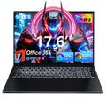 17.6" Laptop Windows 11, 16GB DDR4 640GB Storage Laptop Computer, 4-Core Intel N95 Processor(Up to 3.4Ghz), 100% Srgb, Backlit Keyboard, 1Yr Office 365 Free, Black