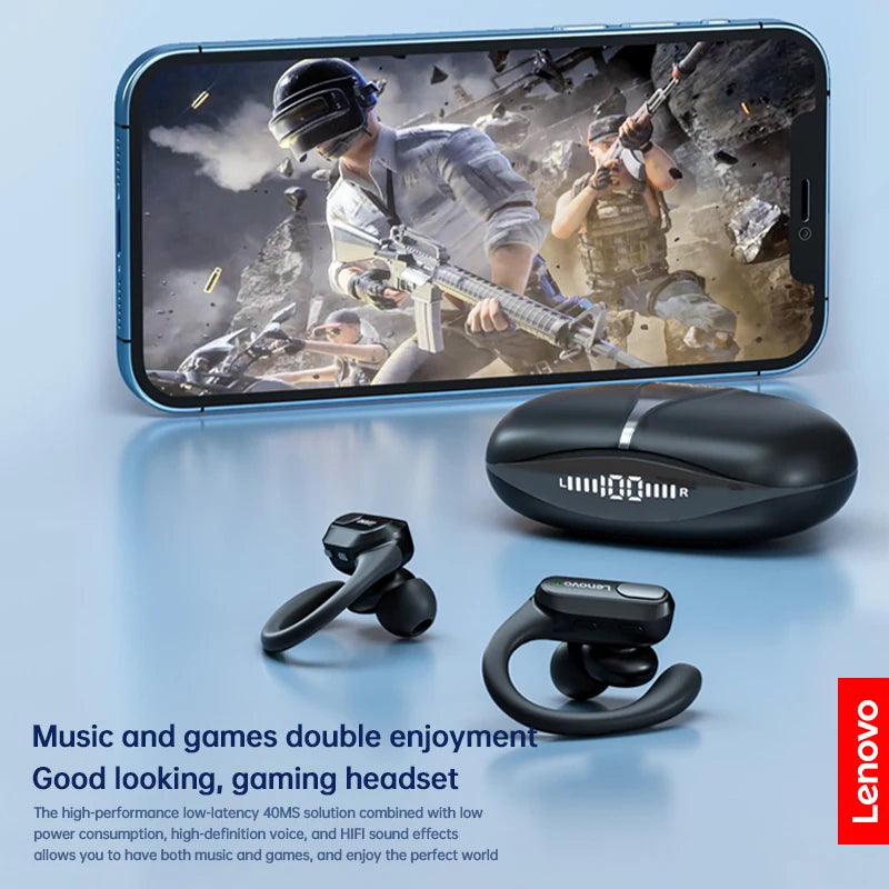 Original  XT80 Earhooks Sports Bluetooth Wireless Headsets with Mic,Led Power Display,Enc,Hifi Stereo Sound Gaming Headset