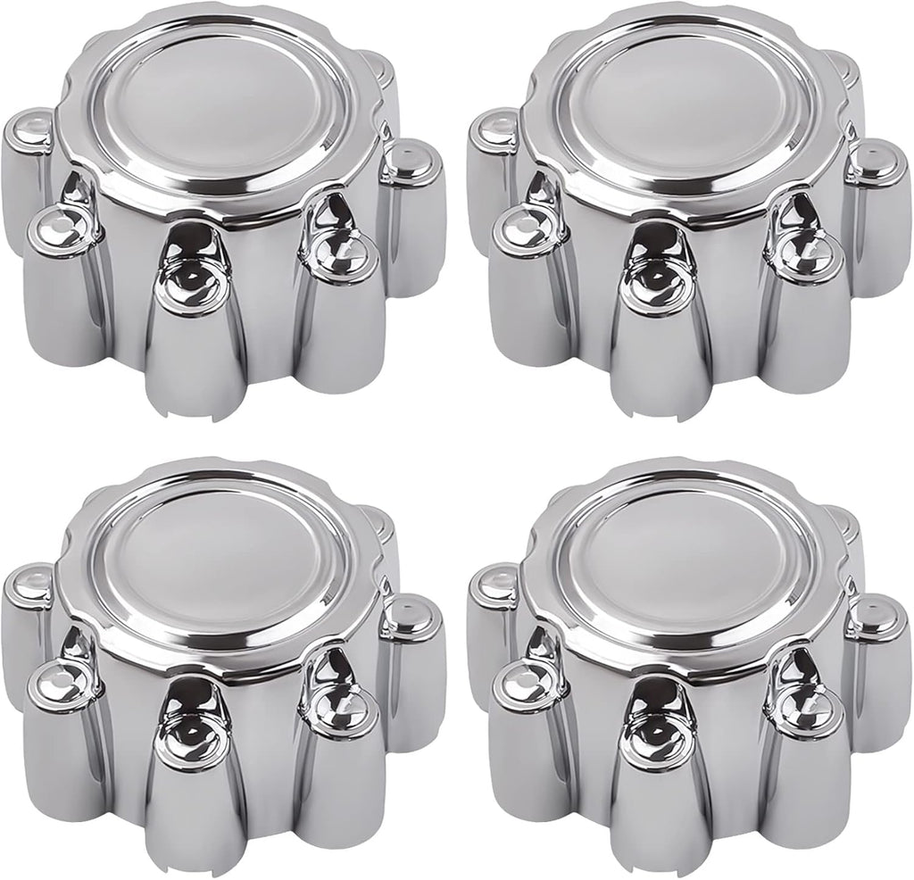 4Pcs Wheel Center Hub Caps 8 Lug for Ford F250 F350 F-350 Super Duty 1999-2005, for Ford Excursion 2000-2005, 8.4 Inch Chrome Cap for 16"& 18" Wheel Pickup 2-Door 5.4L