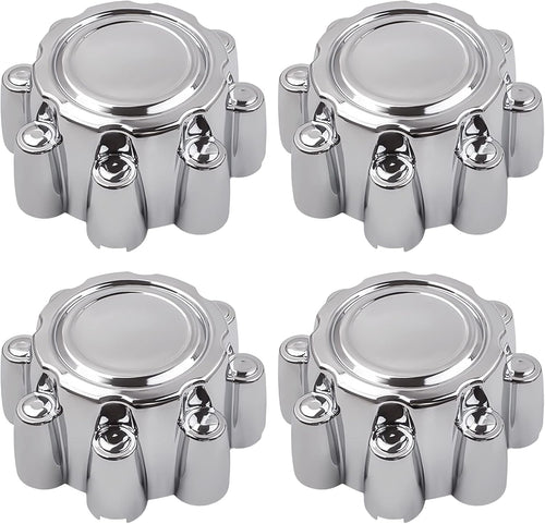 4Pcs Wheel Center Hub Caps 8 Lug for Ford F250 F350 F-350 Super Duty 1999-2005, for Ford Excursion 2000-2005, 8.4 Inch Chrome Cap for 16"& 18" Wheel Pickup 2-Door 5.4L