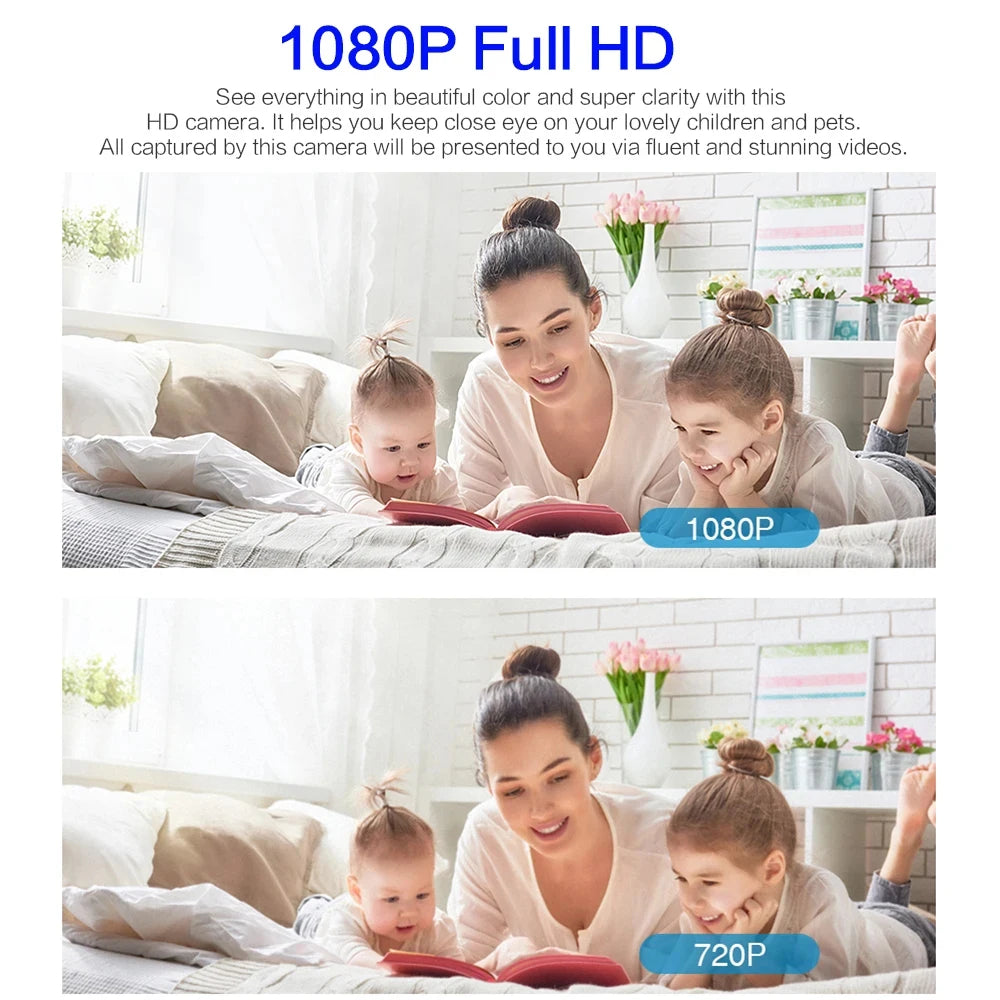 Mini Camera 1080P HD USB Wireless Camera 120° Wide Angle Motion Detection Surveillance Micro Camera Supports Remote Monitoring