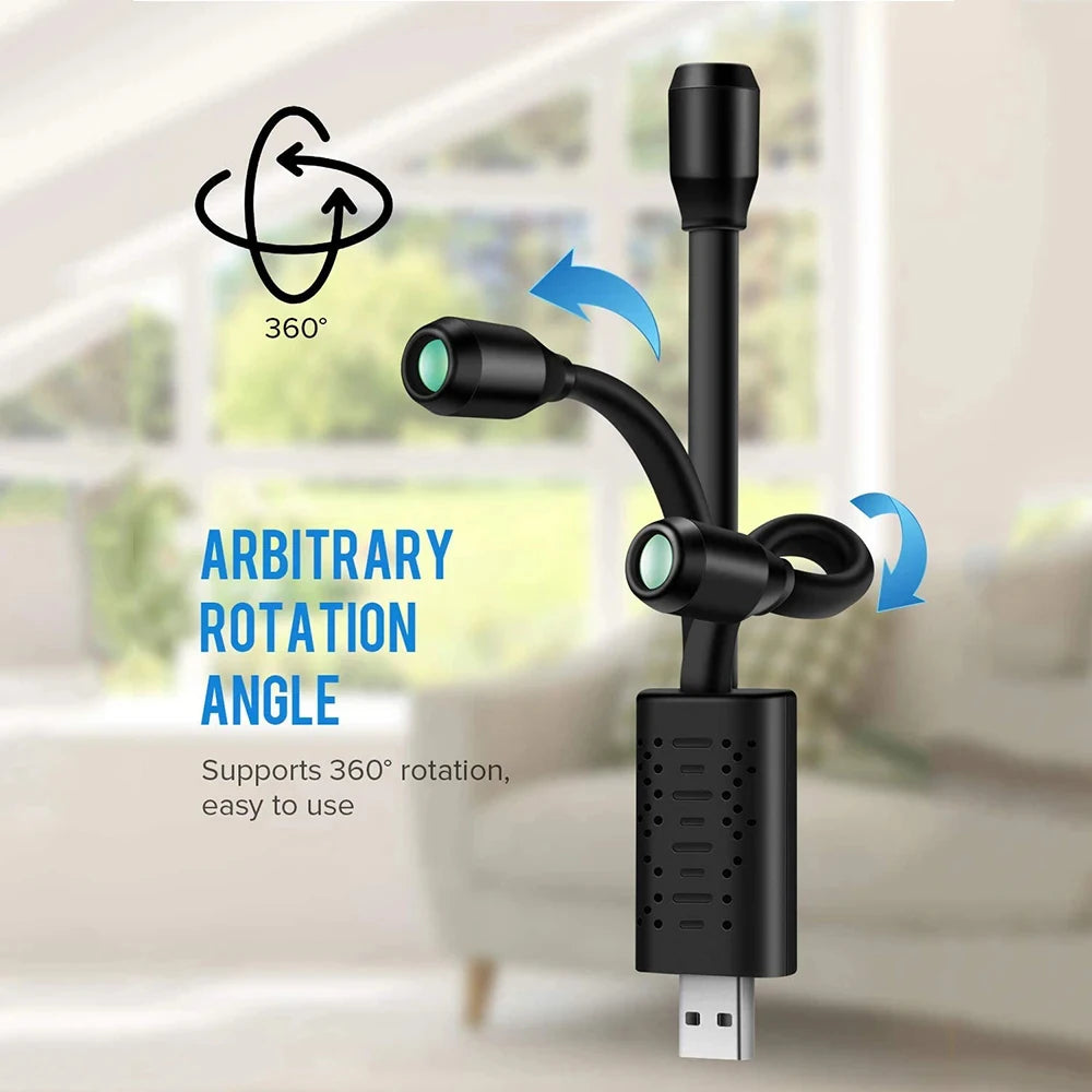 Mini Camera 1080P HD USB Wireless Camera 120° Wide Angle Motion Detection Surveillance Micro Camera Supports Remote Monitoring