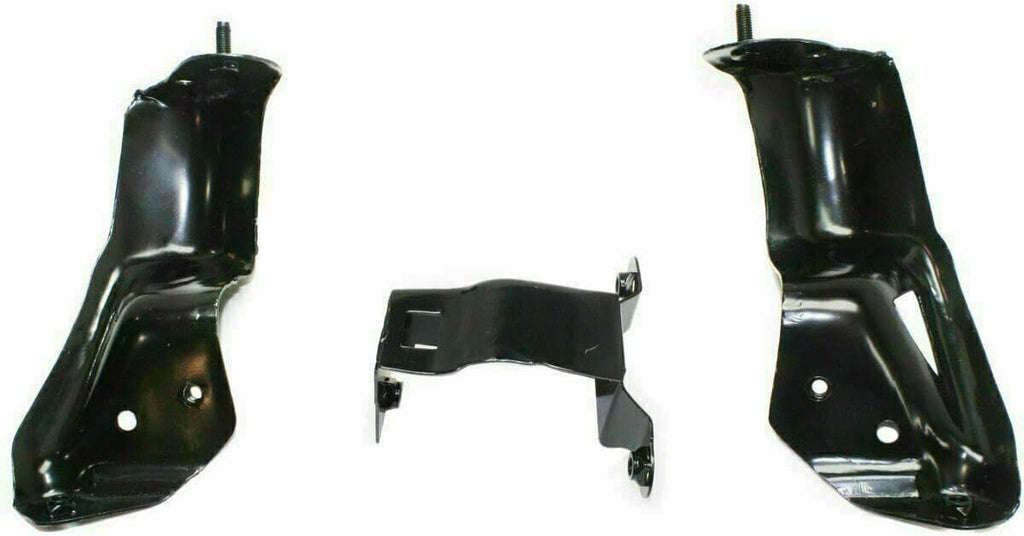 New Front Bumper Chrome Steel + Upper Cover + Lower Valance Primed + Outer Brace + Brackets LH & RH Side for Chevrolet Silverado 1500 1999-2002 / Tahoe 2000-2006 Direct Replacement