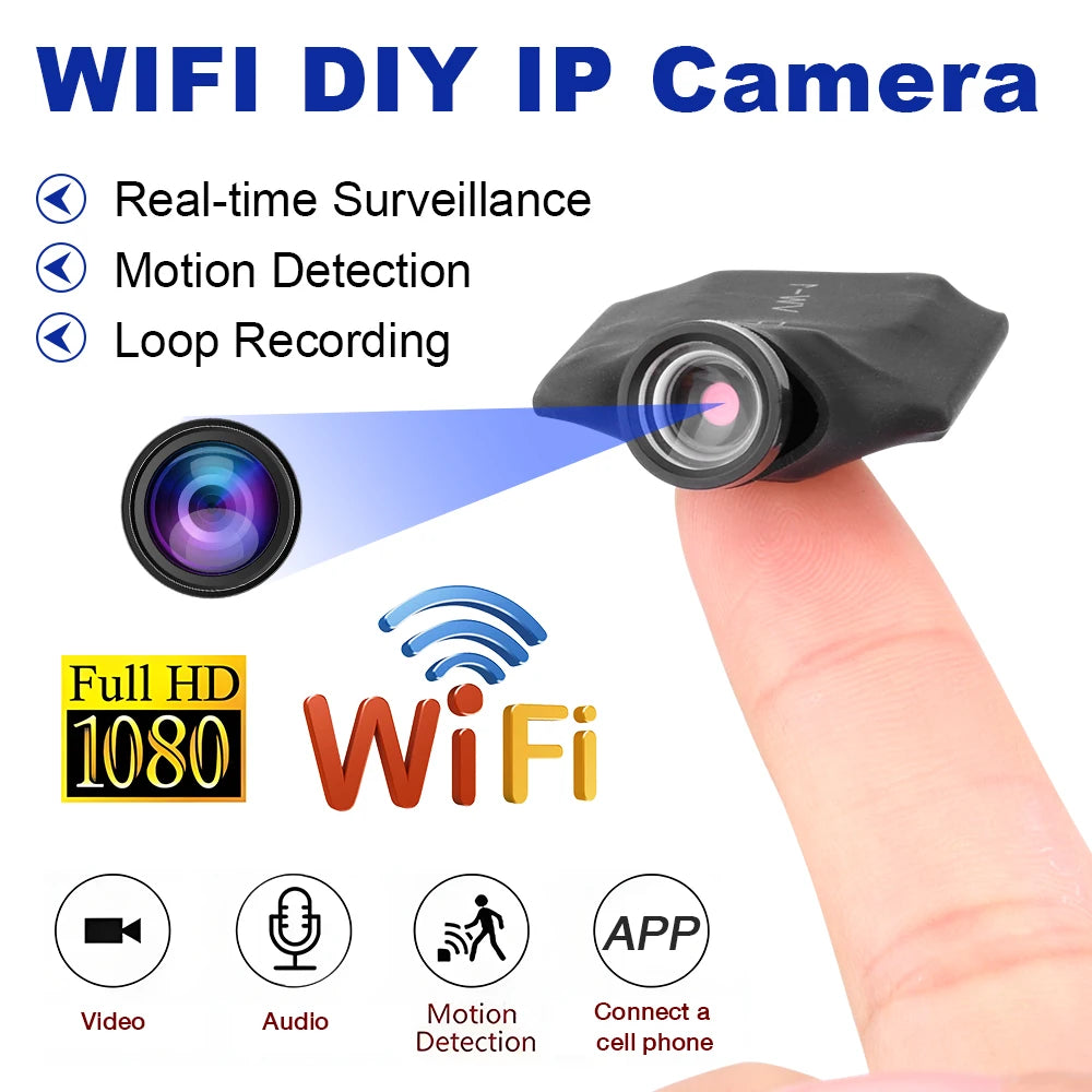 Wifi Mini Camera 1080P HD DIY Portable Wireless Module P2P Camera Video Recorder Motion Detection Home Security Small Camcorder