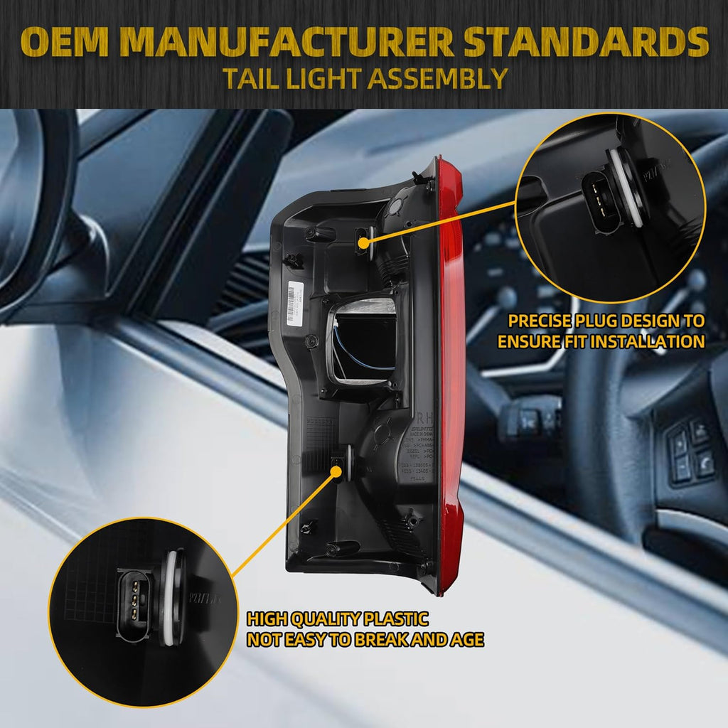 Tail Light Assembly Halogen Compatible with 2023-2026 Ford F250 F350 Super Duty (W/Blind Spot) Taillight Rear Lamp Right Passenger Side Replace PC3Z13404B