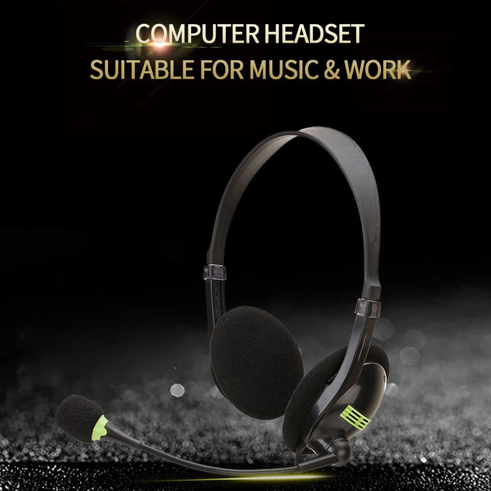 3.5Mm Wired Headphones Microphone Universal USB Headset with Microphone for PC /Laptop/Computer