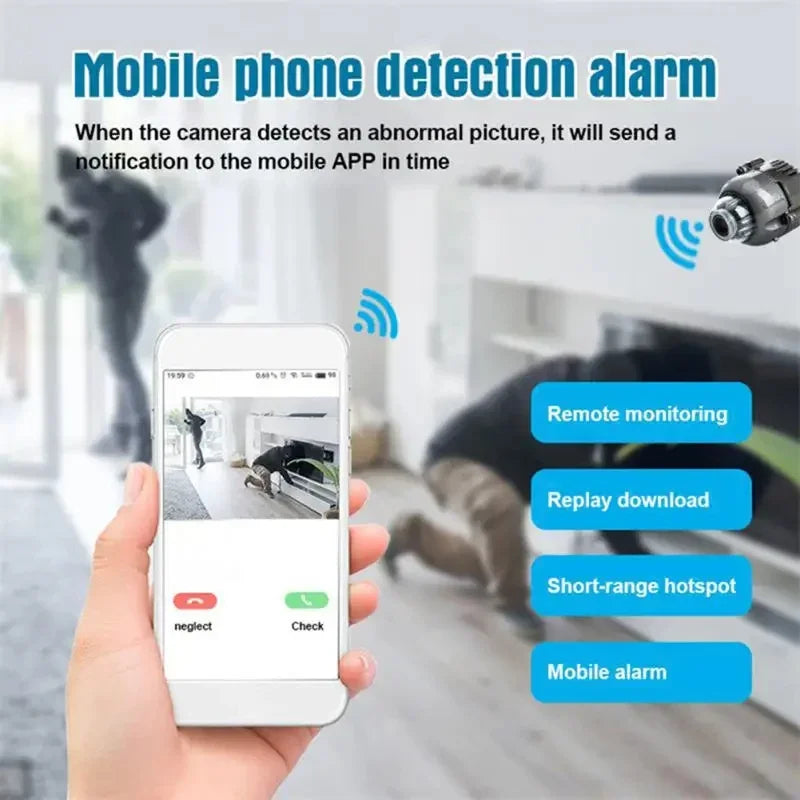 Mini 8K HD Camera Wifi Wireless Night Vision Motion Detection Video Camera Home Security Camcorder Audio Video Recorder