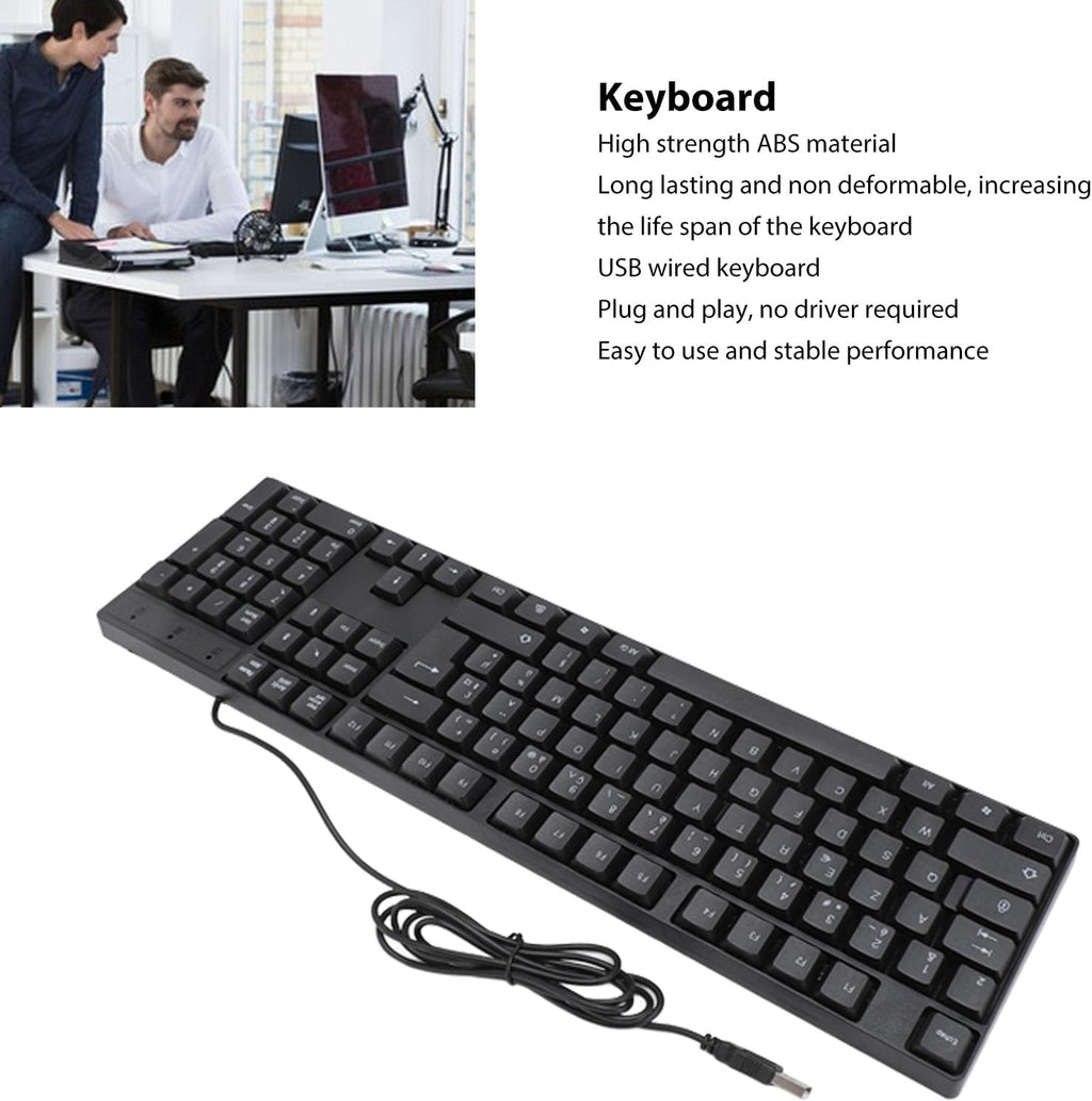 104 Keys USB Wired Gaming Keyboard, Ergonomic Design, Minority Language Keyboard with 1.5M Cable, for Office, Computer, and Laptop, 4.9Ft Cable (French(Azerty Layout)), q7809Fxogu-14