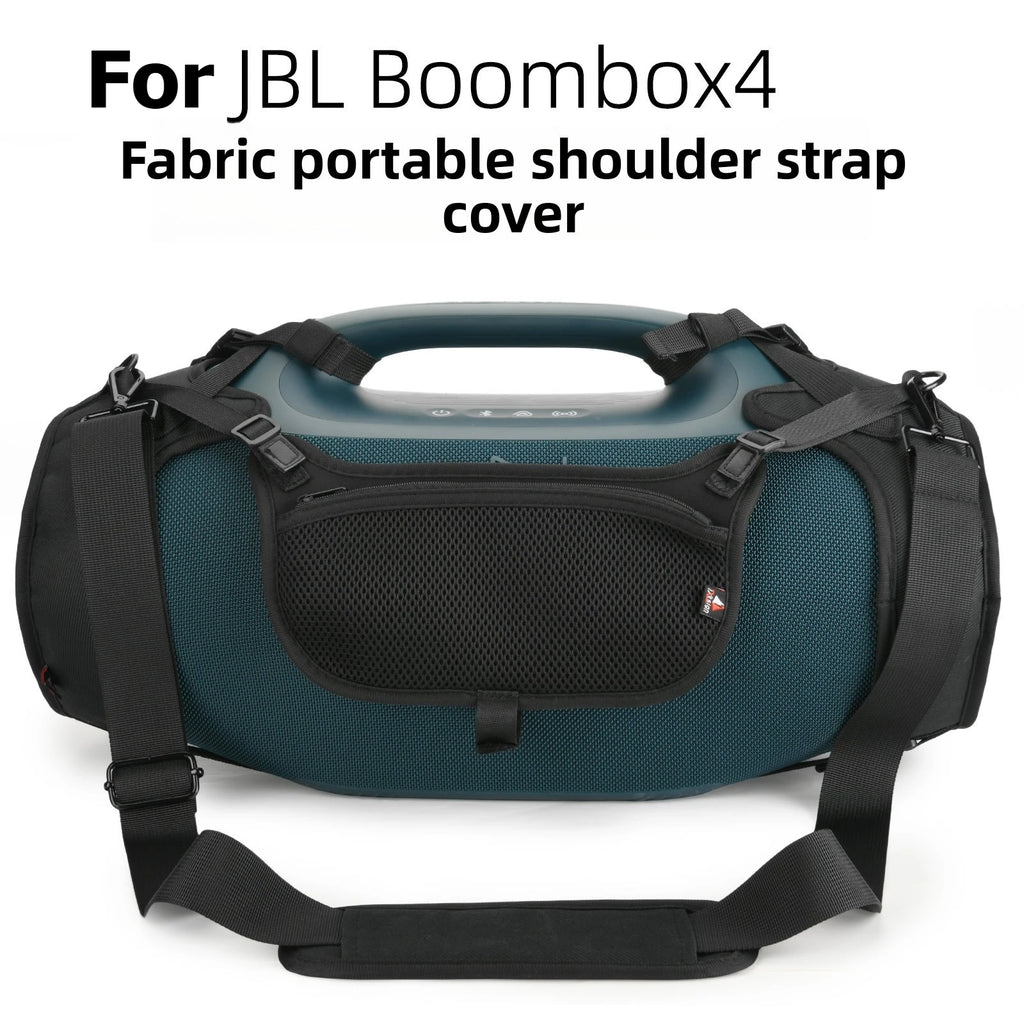 Travel Carrying Strap for JBL Boombox 4 Waterproof Bluetooth Speaker, Shoulder Strap with Two Side Covers Travel Pouch