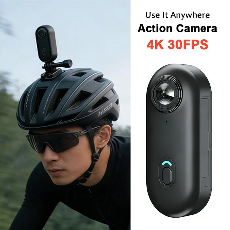 4K Mini HD Wifi 2.4G Action Camera Waterproof Magnetic Clip Click Chest Body Motorcycle POV Wearable Thumb Video Vlog Cameras