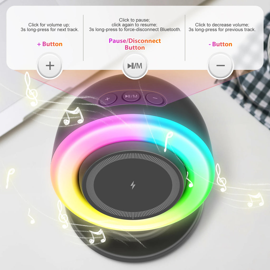 15W Magnetic Wireless Chargers 3 in 1 Phone Charge Dock Station Fast Charging Bluetooth Lighting for Magsafe Iphone Samsung