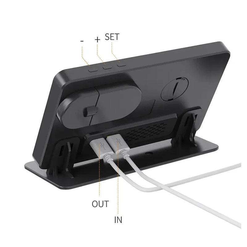 3 in 1 Wireless Charger for Samsung Galaxy Watch 6 5 Pro Fast Charging Station for Galaxy S24 S23 S22 Alarm Clock Chargers Stand