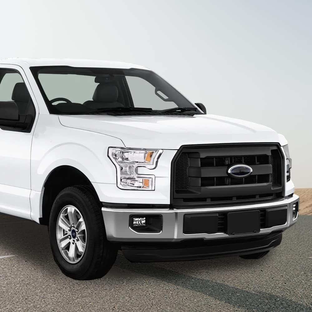 Headlights Assembly, Compatible with 2015 2016 2017 Ford F150 Replacement Headlights Assembly Headlamps Right Halogen Clear Lens Faros Conjunto De Faros