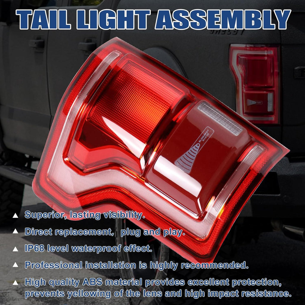 Tail Lights Compatible with Ford F150 F-150 2015 2016 2017 Left Driver Side with Blind Spot Rear Left Lamp (Module Not Included) # HL3Z13405D FL3Z13405F
