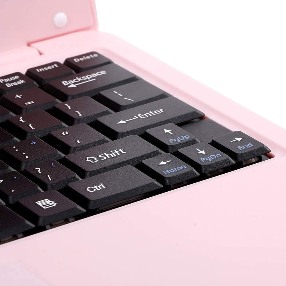 10.1" Inch Kids Netbook Laptop, Powered by Android 6.0, Quad Core Processor, 1Gb Ram, 8Gb Storage, Bluetooth, Wifi, + Customized Laptop Bag,-Pink