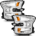 Headlights Assemblies for 2015 2016 2017 Ford F150 (NOT for Factory LED or HID Headlights), Headlight Assembly Compatible with 15-17 Ford F150 Pair