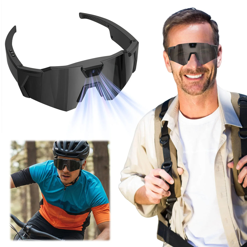 Cycling Action Sunglasses 4K HD AI Smart Glasses 64G ROM Sport Camera Sunglasses Outdoor Bicycle Driver Video Recorder Walk Cam