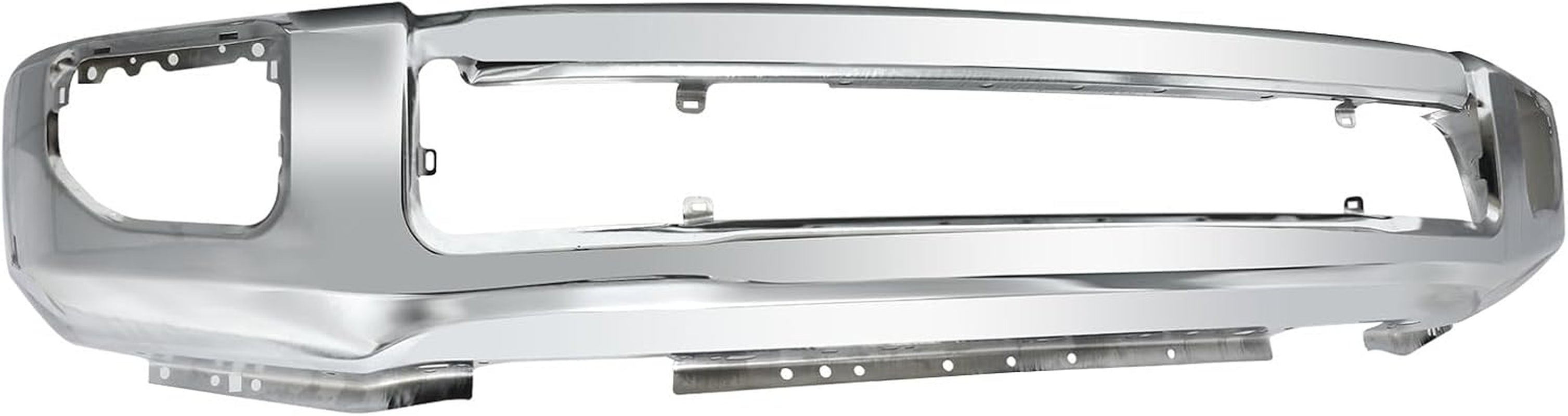 Front Bumper Fit for 2020-2022 Ford F250 F350 Super Duty,With Fog Lamp Hole,Chrome Steel,Front Bumper Impact Face Bar Replace for FO1002450