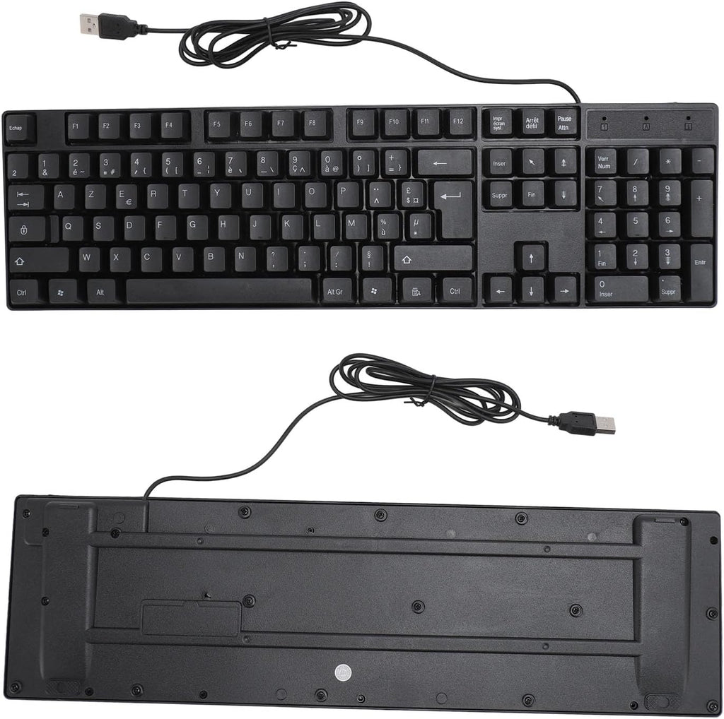 104 Keys USB Wired Gaming Keyboard, Ergonomic Design, Minority Language Keyboard with 1.5M Cable, for Office, Computer, and Laptop, 4.9Ft Cable (French(Azerty Layout)), q7809Fxogu-14