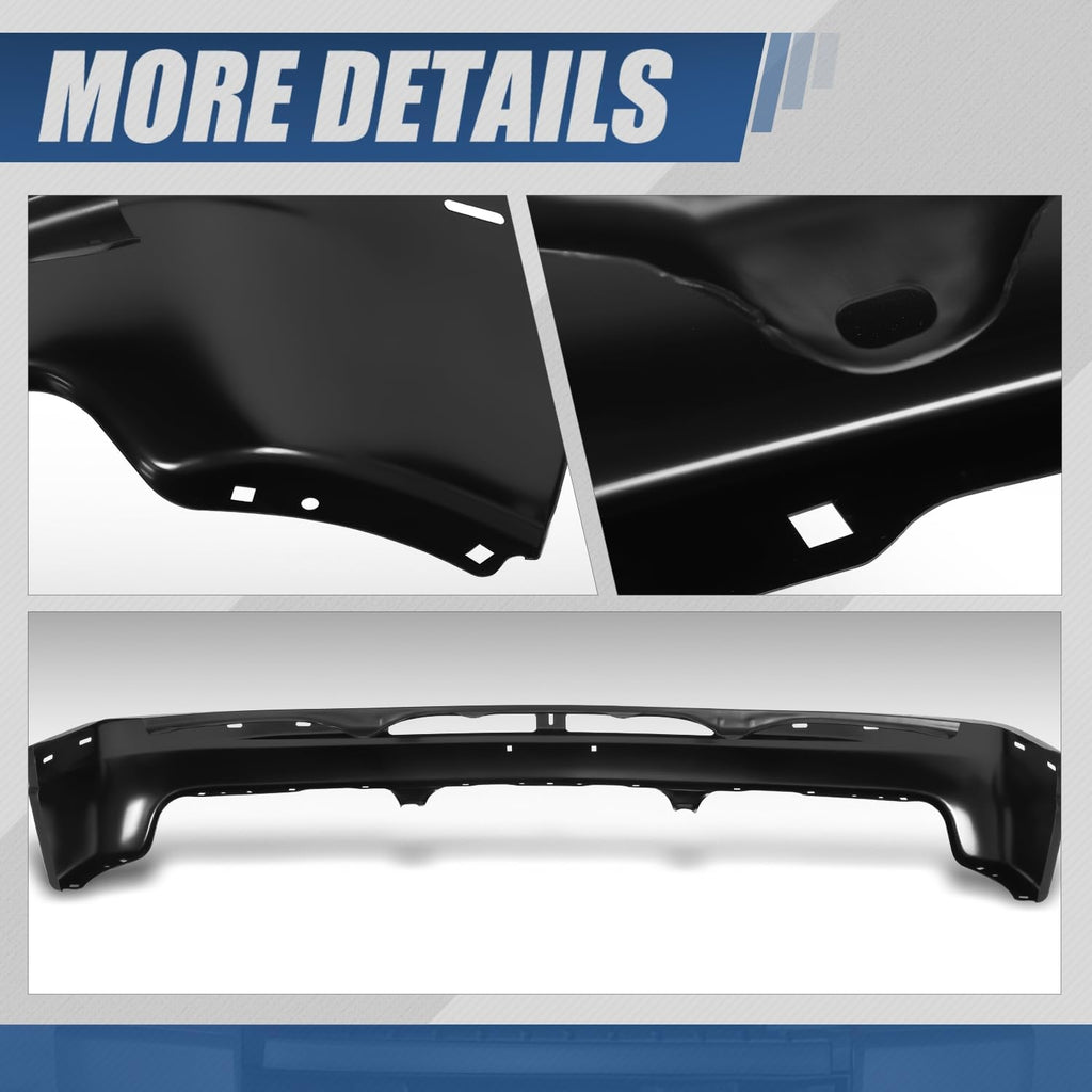 Front Bumper Face Bar Compatible with 1999-2006 Gmc Sierra Chevy Silverado Suburban Tahoe 1500 2500 Hd 3500, GM1002375, Paint to Match Black