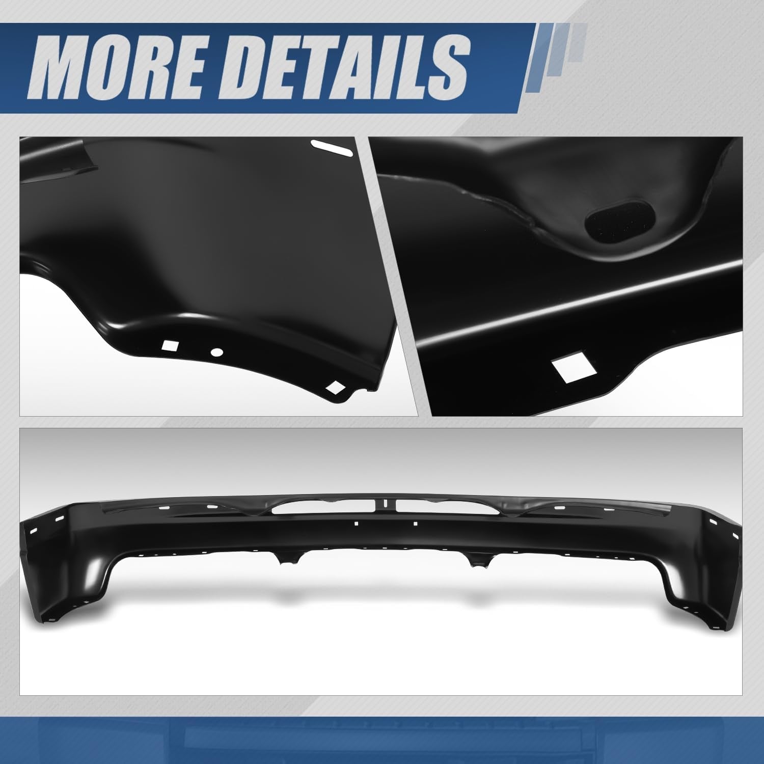 Front Bumper Face Bar Compatible with 1999-2006 Gmc Sierra Chevy Silverado Suburban Tahoe 1500 2500 Hd 3500, GM1002375, Paint to Match Black