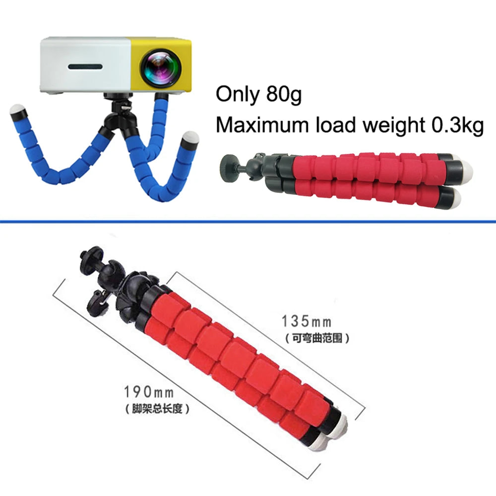 Mini Tripods Tripod for YG300 J15 Mini Projector Camera Holder Sponge Octopus Monopod Tripe Stand Mini Tripod Stativ for Phone