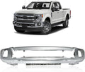 Front Bumper Fit for 2020-2022 Ford F250 F350 Super Duty,With Fog Lamp Hole,Chrome Steel,Front Bumper Impact Face Bar Replace for FO1002450