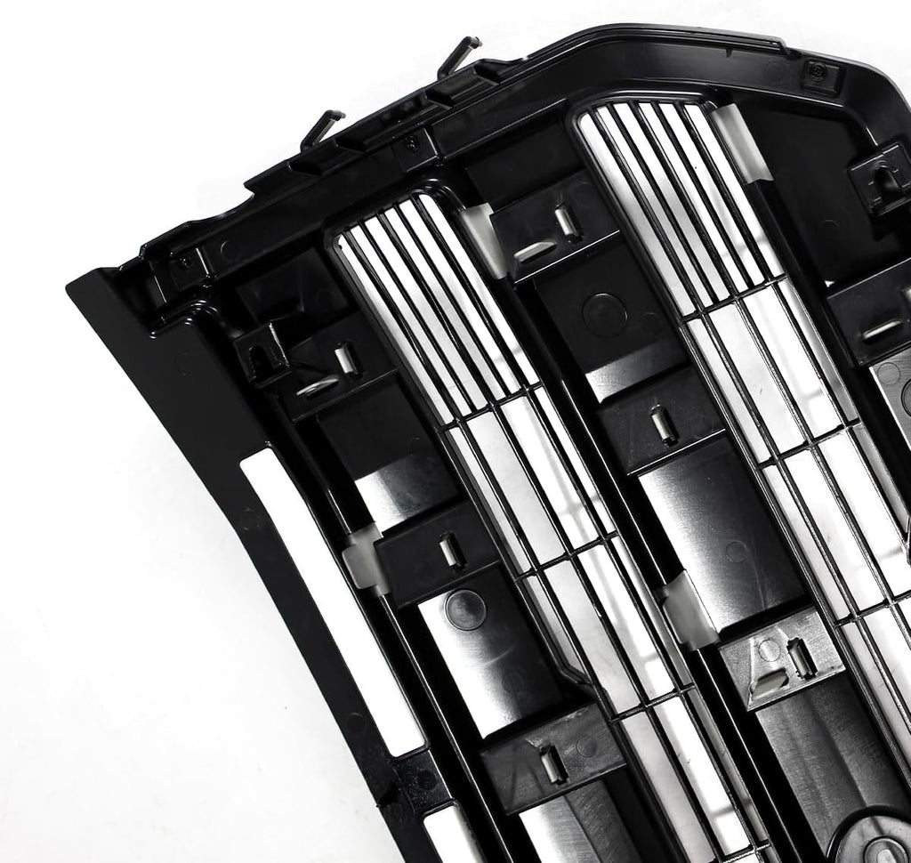 Shadow Black Front Grill Assembly Compatible with 2015-2017 Ford F150 Lariat Style Upper Grille W/O Camera Hole Replace for FL3Z8201GA