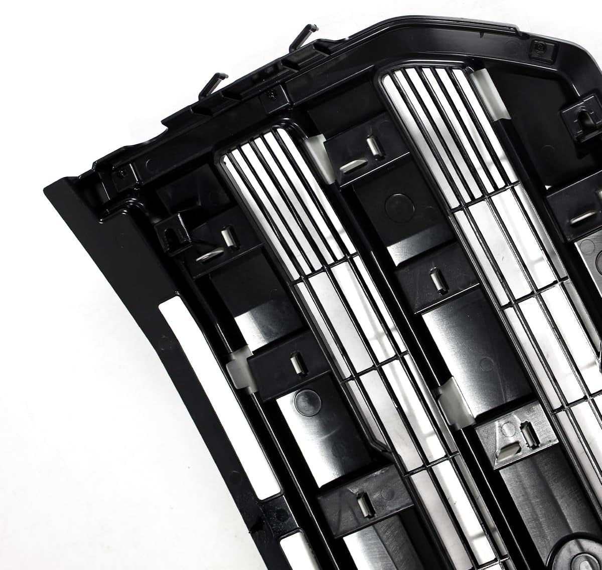 Shadow Black Front Grill Assembly Compatible with 2015-2017 Ford F150 Lariat Style Upper Grille W/O Camera Hole Replace for FL3Z8201GA