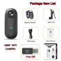 4K Mini HD Wifi 2.4G Action Camera Waterproof Magnetic Clip Click Chest Body Motorcycle POV Wearable Thumb Video Vlog Cameras