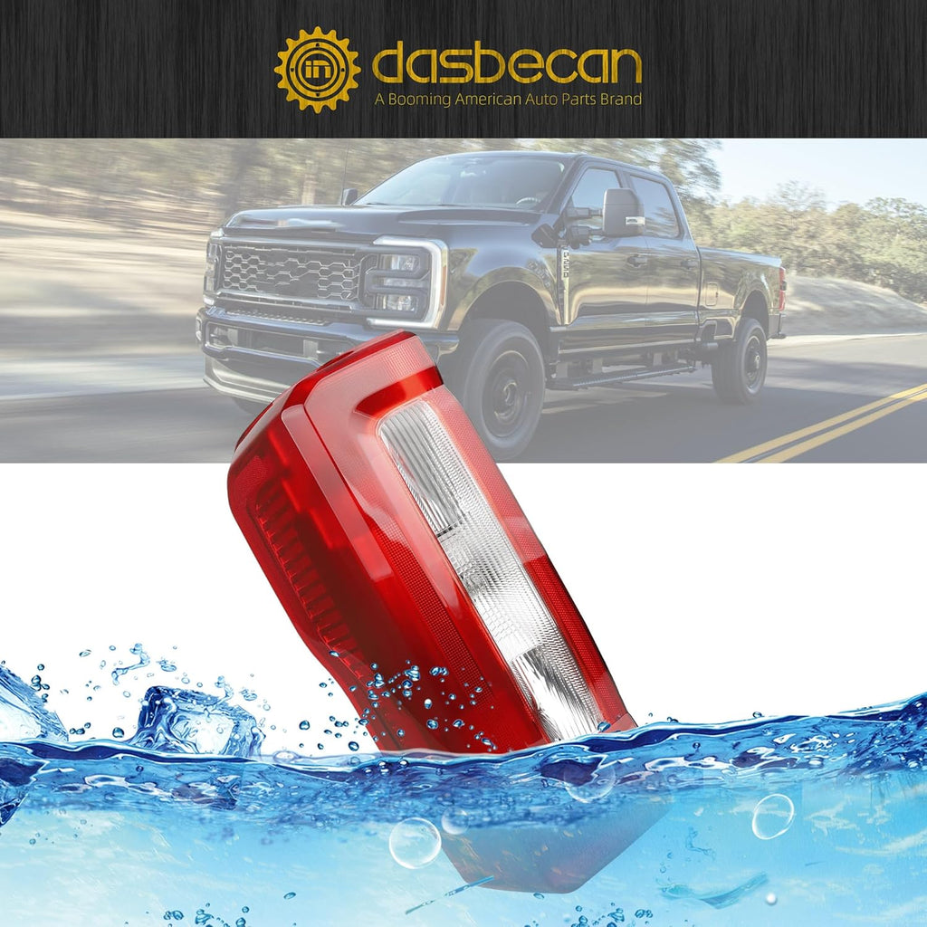 Tail Light Assembly Halogen Type Compatible with 2023-2026 Ford F250 F350 Super Duty (No Blind Spot) Taillight Rear Lamp Left Driver Side Replace PC3Z13405D