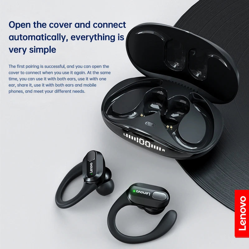 Original  XT80 Earhooks Sports Bluetooth Wireless Headsets with Mic,Led Power Display,Enc,Hifi Stereo Sound Gaming Headset
