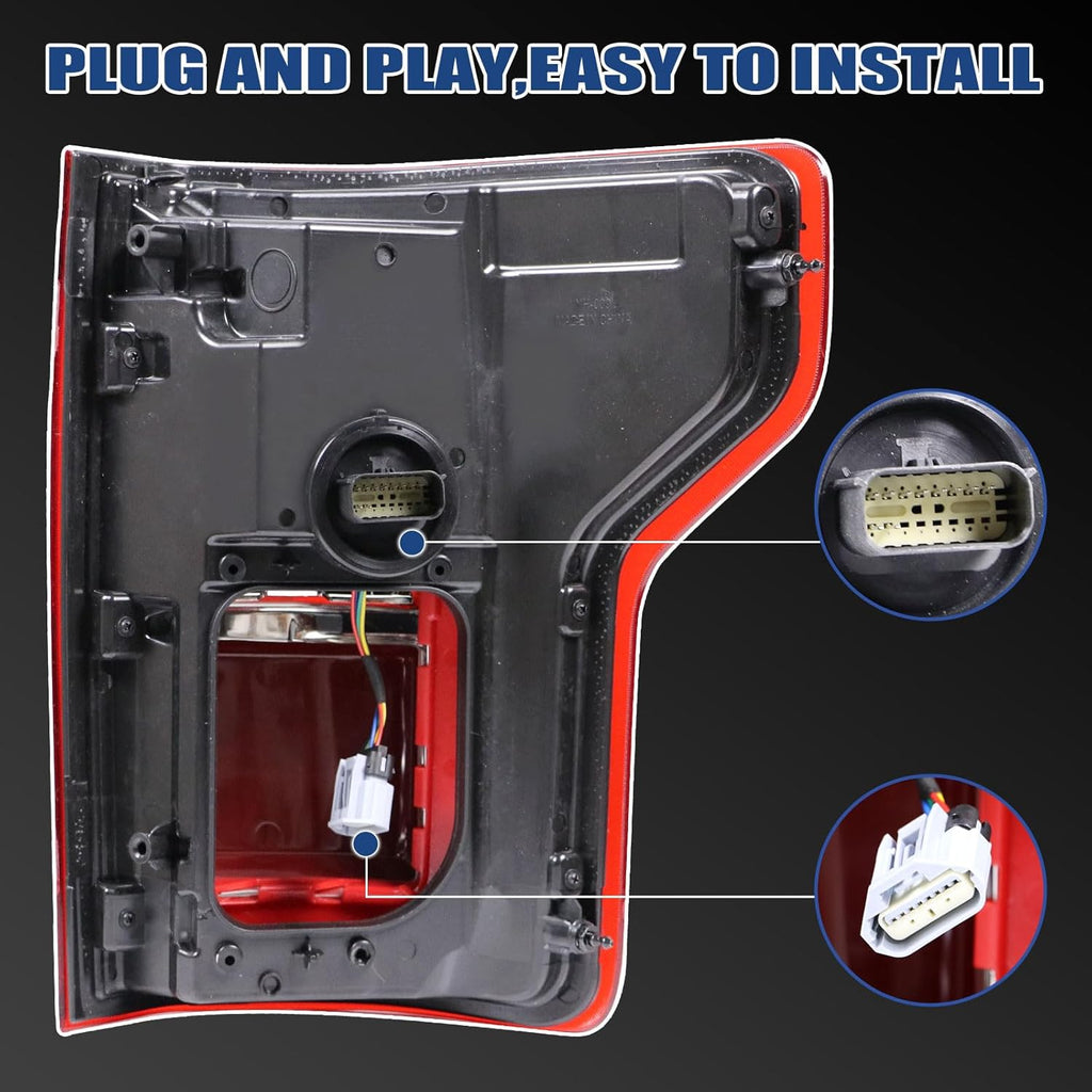 Tail Lights Compatible with Ford F150 F-150 2015 2016 2017 Left Driver Side with Blind Spot Rear Left Lamp (Module Not Included) # HL3Z13405D FL3Z13405F
