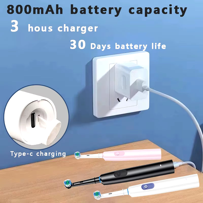 Smart Electric Toothbrush Rechargeable Tooth Brush 5 Mode Smart Timer Teeth Clean Electric Teethbrush with 8 Teethbrush Heads