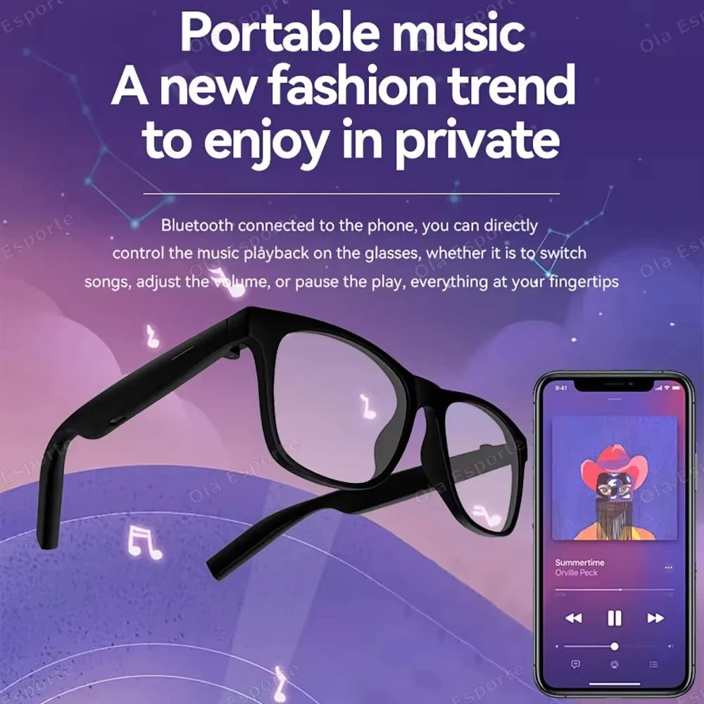 AI Smart Glasses 8K Touch Control Photo Camera Recording Translator Voice Assistant Music Wireless Bluetooth Sunglasses