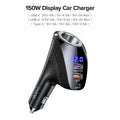 150W 4-Ports Car Charger USB Type C Super Fast Charging PD 4.0 Cigarette Lighter Socket for Iphone Xiaomi Samsung Huawei