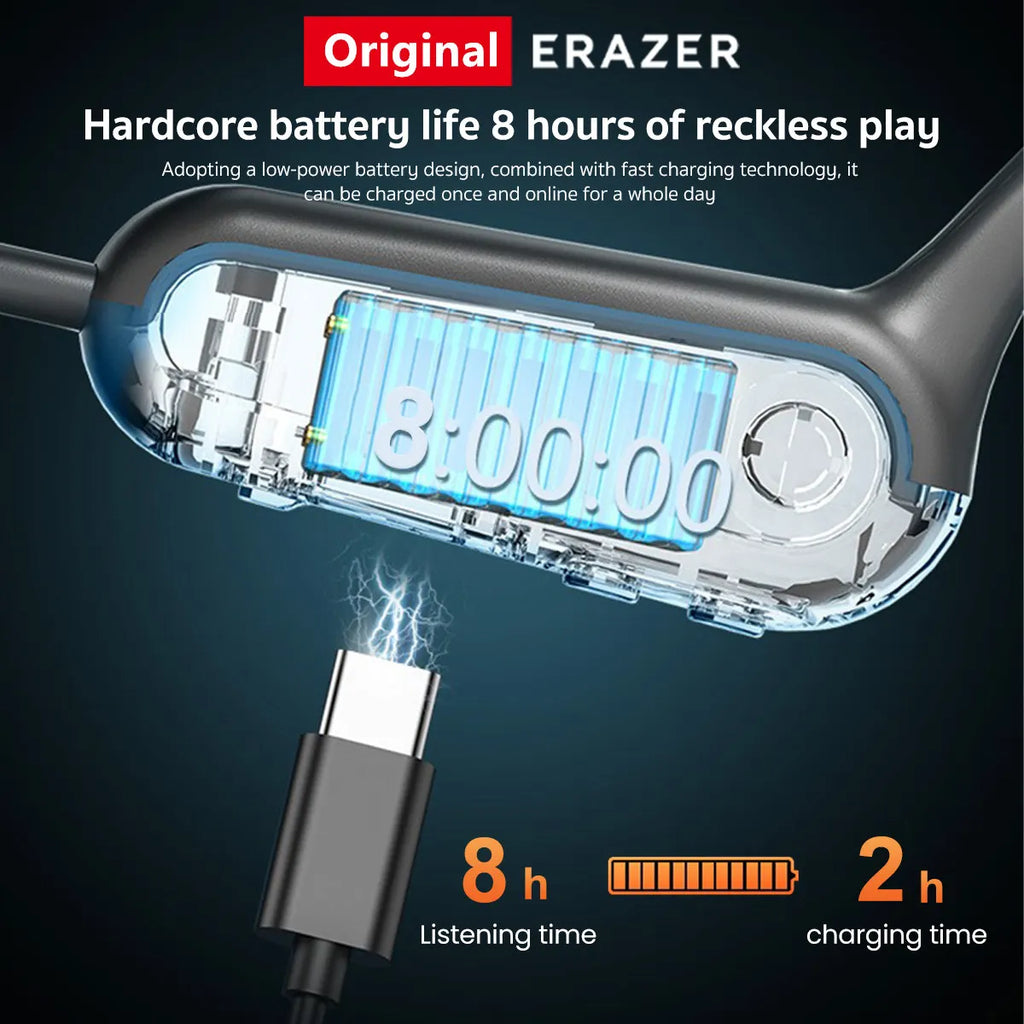 Original  XF22 Earphone Bluetooth 5.4 Sports Wireless Headphones Bone Conduction Headsets with Mic Neckband Headphones