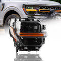 Headlight Assembly LED with Module Compatible with 2024 2025 Ford F150 XL XLT STX Tremor Head Lamp Right Passenger Side Replace RL34-13E014-AJ RL3Z-13008-G RL34-13E015-AF RL3Z-13008-H