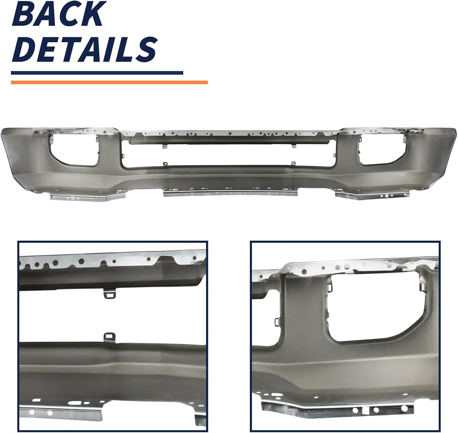 Front Bumper Fit for 2020-2022 Ford F250 F350 Super Duty,With Fog Lamp Hole,Chrome Steel,Front Bumper Impact Face Bar Replace for FO1002450