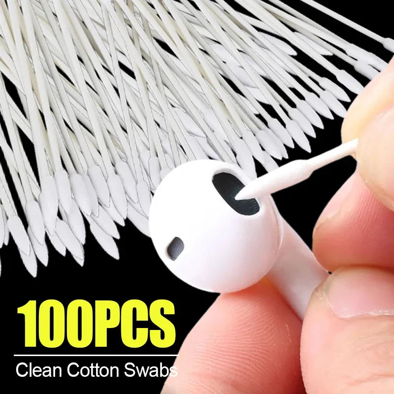 Disposable Cleaning Swab for Iphone Ipad Samsung Phones Tablet Charger Port Earphone Laptop Slot Dust Double Head Cotton Stick
