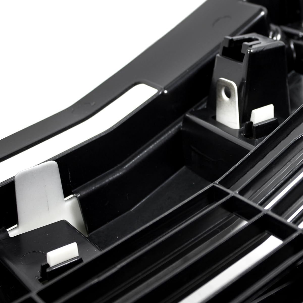 Shadow Black Front Grill Assembly Compatible with 2015-2017 Ford F150 Lariat Style Upper Grille W/O Camera Hole Replace for FL3Z8201GA