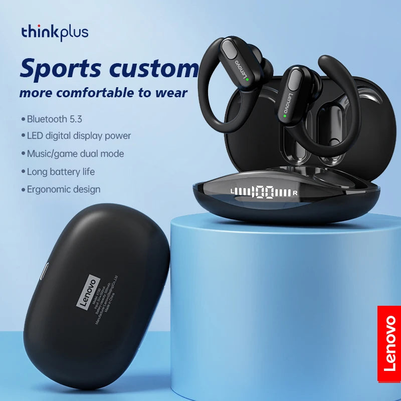 Original  XT80 Earhooks Sports Bluetooth Wireless Headsets with Mic,Led Power Display,Enc,Hifi Stereo Sound Gaming Headset